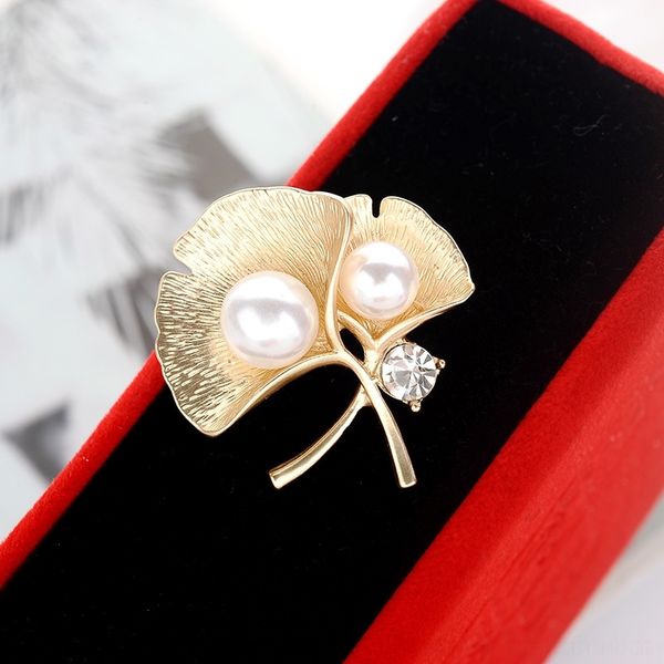 kkam korean e mute small ginkgo accessory pin pinleaf pearl brooch high grade brooch women's clothing accessories, Gray
kkam korean e mute small ginkgo accessory pin pinleaf pearl brooch high grade brooch women's clothing accessories, Gray
