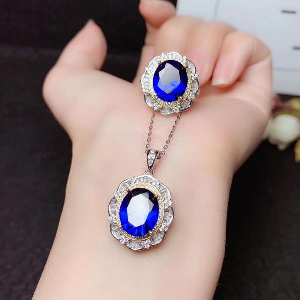natural blue sapphire necklace and silver ring jewelry set gem good color real 925 ornament birthday gift bracelet, earrings &, Black
natural blue sapphire necklace and silver ring jewelry set gem good color real 925 ornament birthday gift bracelet, earrings &, Black