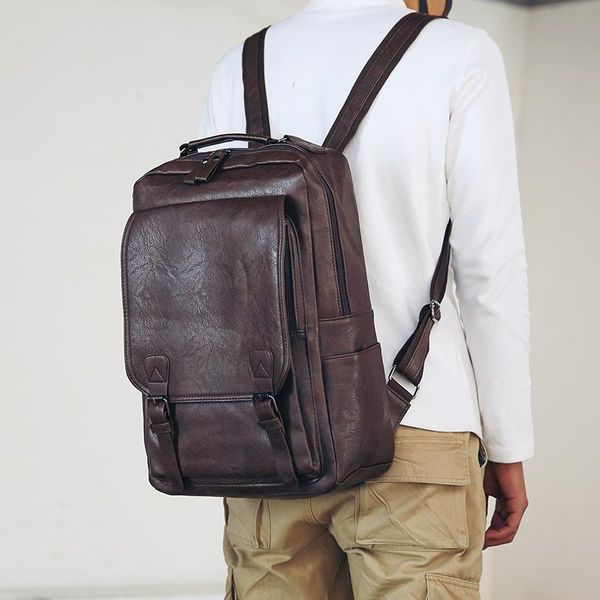 backpack 2021 fashion trend spice color men's pu waterproof retro bag wild business big
backpack 2021 fashion trend spice color men's pu waterproof retro bag wild business big