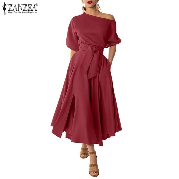 stylish solid party dress womens summer sundress 2021 zanzea casual long puff sleeve maxi vestidos female belted robe oversized, Black;gray
stylish solid party dress womens summer sundress 2021 zanzea casual long puff sleeve maxi vestidos female belted robe oversized, Black;gray