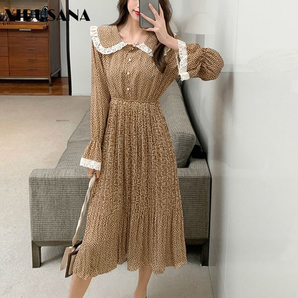 pleated dresses women spring autumn fashion female long sleeve vintage printed floral casual chiffon dress vestido 210423, Black;gray
pleated dresses women spring autumn fashion female long sleeve vintage printed floral casual chiffon dress vestido 210423, Black;gray