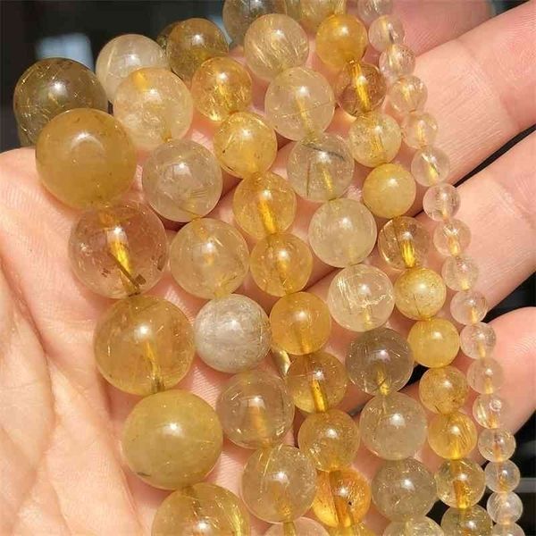 natural yellow rutilated quartz loose stone for jewelry making round spacer beads diy bracelet accessories 15'' 6 8 10mm
natural yellow rutilated quartz loose stone for jewelry making round spacer beads diy bracelet accessories 15'' 6 8 10mm