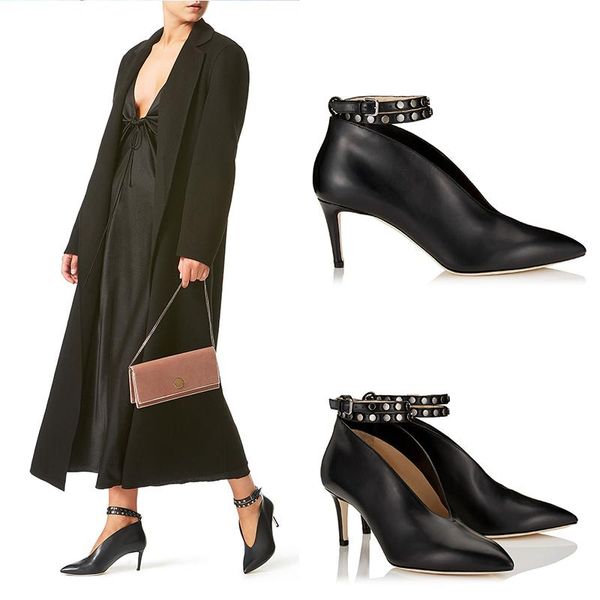 boots straps cowhide spring autumn ankle for women genuine leather high heel shoes woman pointed toe winter ladies sexy, Black
boots straps cowhide spring autumn ankle for women genuine leather high heel shoes woman pointed toe winter ladies sexy, Black