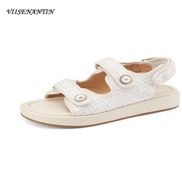 sandals sponge cake thick-soled leather sports women's flat-bottomed with pearl rhinestone open-toe beach shoes, Black
sandals sponge cake thick-soled leather sports women's flat-bottomed with pearl rhinestone open-toe beach shoes, Black