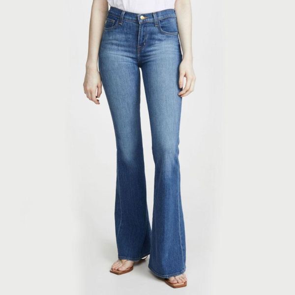women's jeans high waist women fashion slim flared pants casual wild lady denim trousers, Blue
women's jeans high waist women fashion slim flared pants casual wild lady denim trousers, Blue