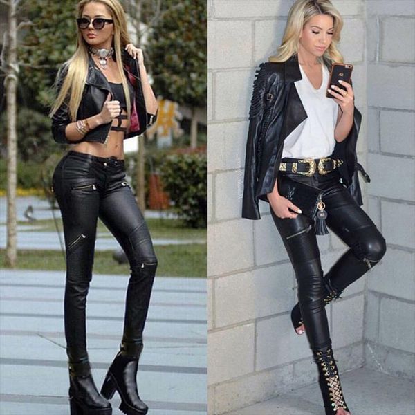 high waist stretch pu leather womens capris tight motorcycle gothic punk rock pencil trousers zipper moto biker plus size xs, Black;white
high waist stretch pu leather womens capris tight motorcycle gothic punk rock pencil trousers zipper moto biker plus size xs, Black;white