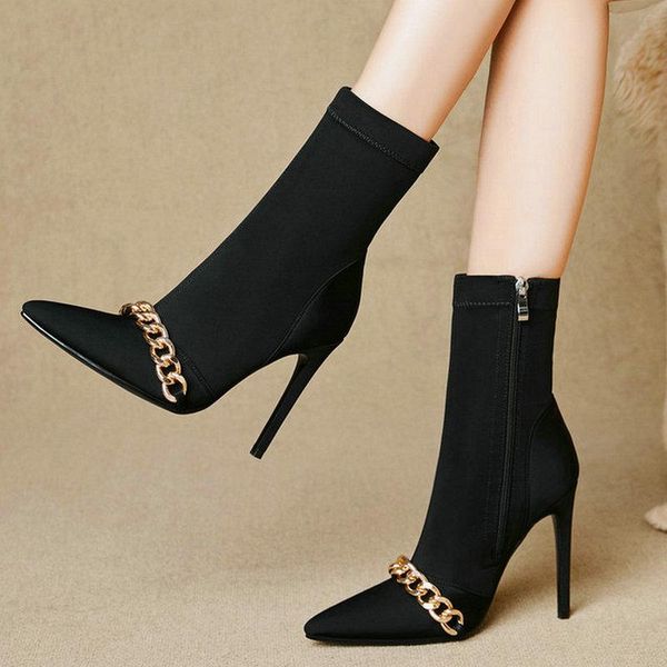 boots 2021 autumn winter women knee fashion pointed toe thin heel ladies short zipper dress shoes, Black
boots 2021 autumn winter women knee fashion pointed toe thin heel ladies short zipper dress shoes, Black