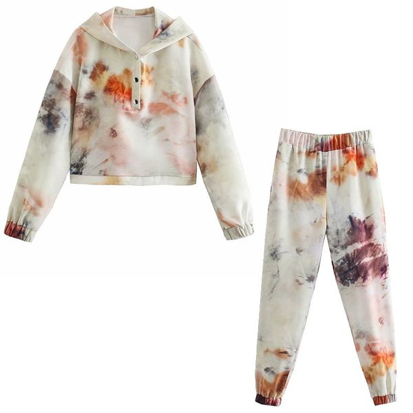 women 2 pieces set tie dye long sleeve hooded sweatshirt trousers suit chic lady fashion casual clothes 210517, White
women 2 pieces set tie dye long sleeve hooded sweatshirt trousers suit chic lady fashion casual clothes 210517, White