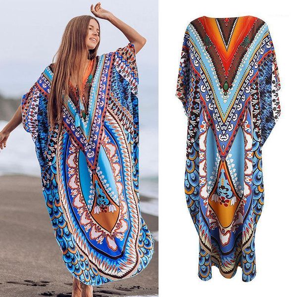 women's swimwear bohemian cover up dress long skirt loose vintage print beach plus size vacation boho blouse sunscreen cotton, White;black
women's swimwear bohemian cover up dress long skirt loose vintage print beach plus size vacation boho blouse sunscreen cotton, White;black