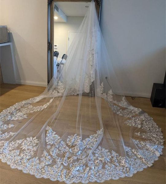 bridal veils 2021 luxury wedding 500cm lace appliqued edge one layer custom made veil with comb accessories, Black
bridal veils 2021 luxury wedding 500cm lace appliqued edge one layer custom made veil with comb accessories, Black