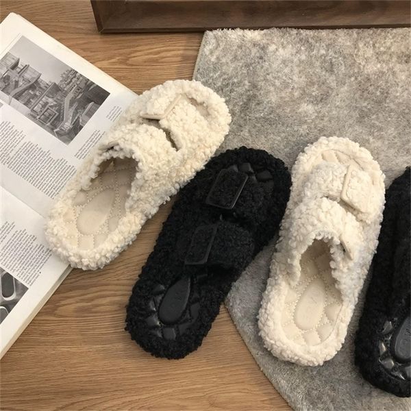 2021 new fur slippers ladies fluffy plush slides double buckle autumn winter warm slippers flip flops women cotton shoes wool y1120, Black
2021 new fur slippers ladies fluffy plush slides double buckle autumn winter warm slippers flip flops women cotton shoes wool y1120, Black