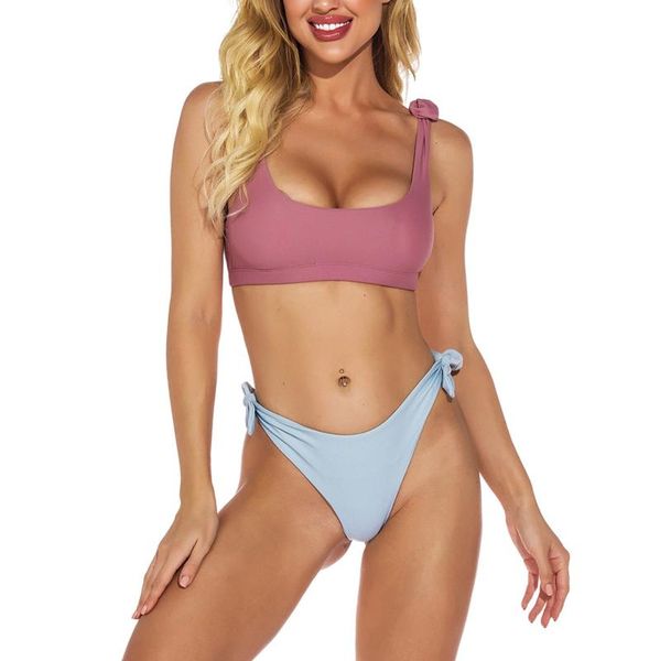 women's swimwear 2pcs women swimsuits bikini set push-up padded high waist pure color bandage split thong summer beachwear 2021, White;black
women's swimwear 2pcs women swimsuits bikini set push-up padded high waist pure color bandage split thong summer beachwear 2021, White;black