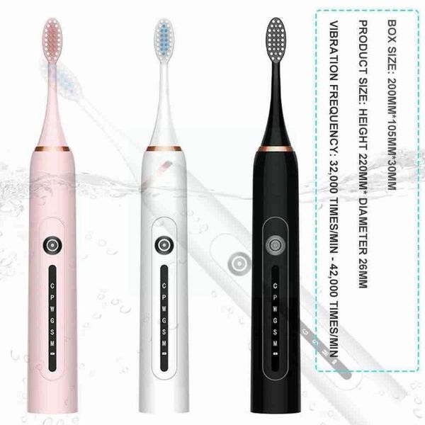 smart electric toothbrush sonic timer brush 6 mode 4 rechargeable teeth set heads headstooth replacement with brushes j9p9
smart electric toothbrush sonic timer brush 6 mode 4 rechargeable teeth set heads headstooth replacement with brushes j9p9