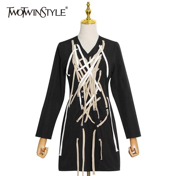 cross bandage dress women v neck long sleeve high waist mini high street dresses for female fashion new tide spring 210428, Black;gray
cross bandage dress women v neck long sleeve high waist mini high street dresses for female fashion new tide spring 210428, Black;gray