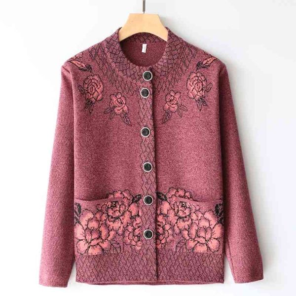 women's knits & tees mid aged women floral printed long sleeve single breasted cardigan sweater autumn winter knitted sweaters, White
women's knits & tees mid aged women floral printed long sleeve single breasted cardigan sweater autumn winter knitted sweaters, White