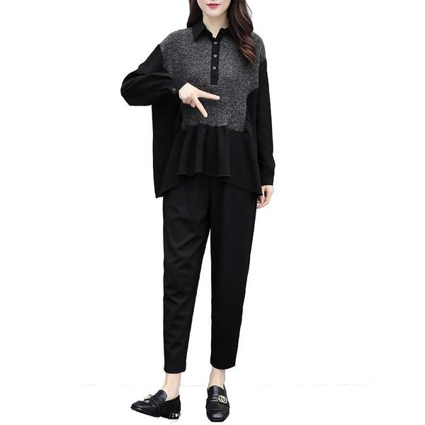 women's two piece pants large women`s suit autumn loose knit patchwork & haren trousers xl-5xl oversized femme twinset 2021 plus size, White
women's two piece pants large women`s suit autumn loose knit patchwork & haren trousers xl-5xl oversized femme twinset 2021 plus size, White
