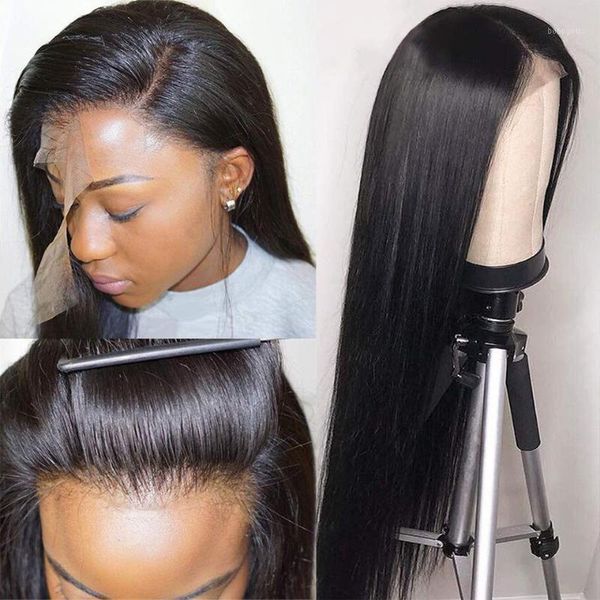 long straight 13x4 lace front human hair wig 30 32 inches pre plucked closure wigs for black women brazilian remy1, Black;brown
long straight 13x4 lace front human hair wig 30 32 inches pre plucked closure wigs for black women brazilian remy1, Black;brown