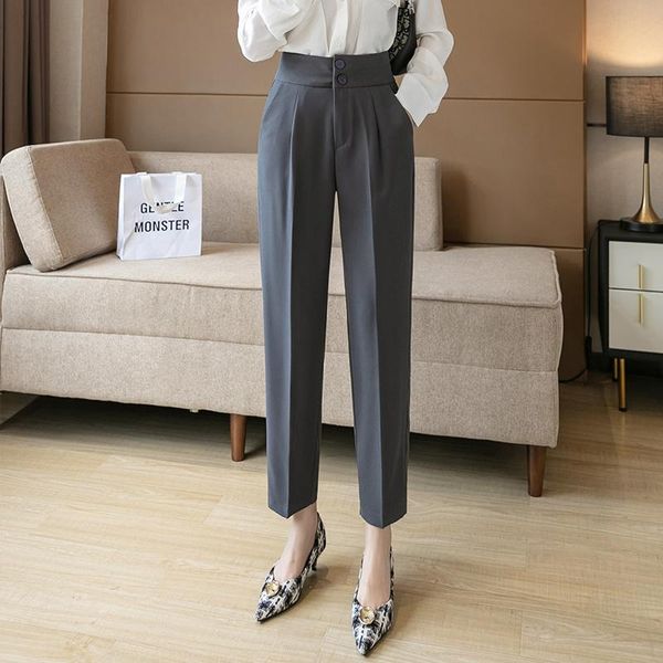 women's pants & capris korean-style high-waist capri-pants spring 2021 autumn vintage solid pocket black suit harem trousers, Black;white
women's pants & capris korean-style high-waist capri-pants spring 2021 autumn vintage solid pocket black suit harem trousers, Black;white