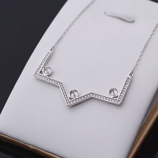s925 silver 3-bead set multi bead pendant necklace female clavicle chain diy pearl pendant empty support accessories 285
s925 silver 3-bead set multi bead pendant necklace female clavicle chain diy pearl pendant empty support accessories 285