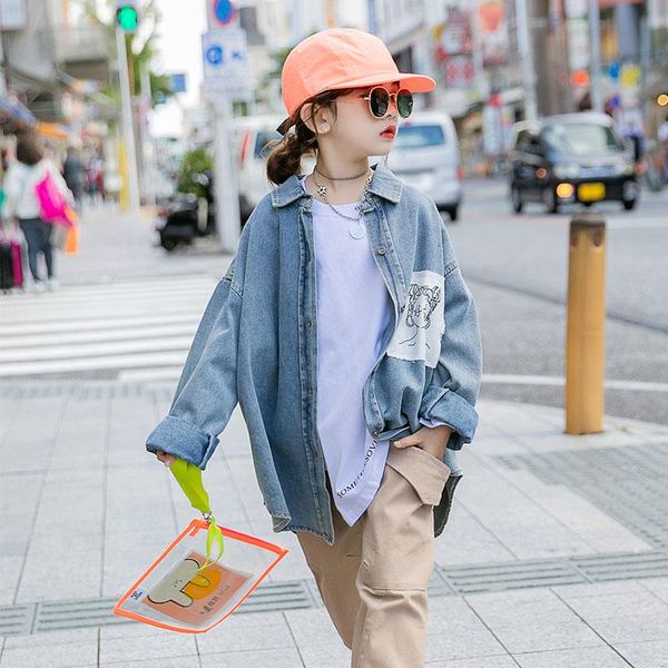 korean girls denim shirt turn-down collar solid blouses 3-13 years old children's spring and autumn long sleeve kids clothes shirts, White;black
korean girls denim shirt turn-down collar solid blouses 3-13 years old children's spring and autumn long sleeve kids clothes shirts, White;black