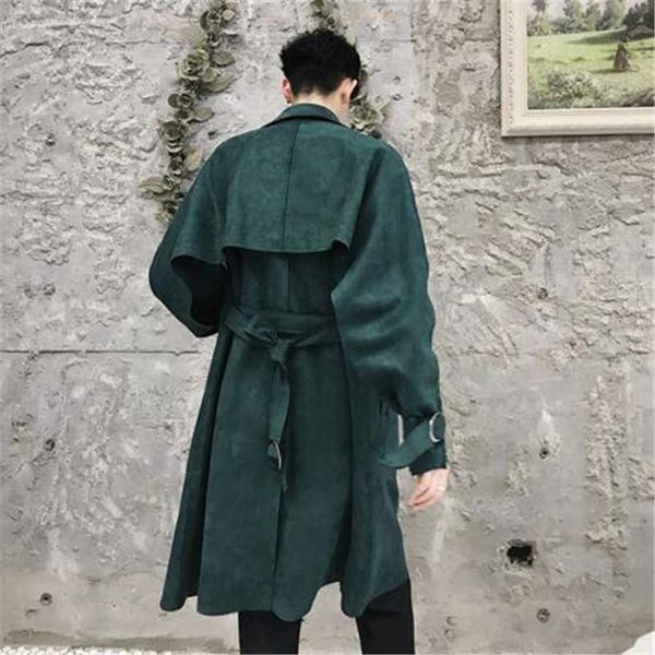 men's trench coats vintage england steampunk shawl coat men solid long mens metal ring belt outerwear suede windbreaker man abrigos, Tan;black
men's trench coats vintage england steampunk shawl coat men solid long mens metal ring belt outerwear suede windbreaker man abrigos, Tan;black