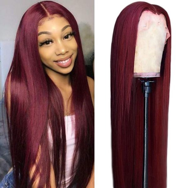 synthetic wigs wine red long straight for women burgundy color middle part lace front wig heat resistant hair, Black
synthetic wigs wine red long straight for women burgundy color middle part lace front wig heat resistant hair, Black