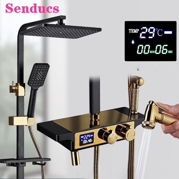 bathroom shower set senducs black gold bath system 12 inch rainfall headd wall mounted digital sets
bathroom shower set senducs black gold bath system 12 inch rainfall headd wall mounted digital sets