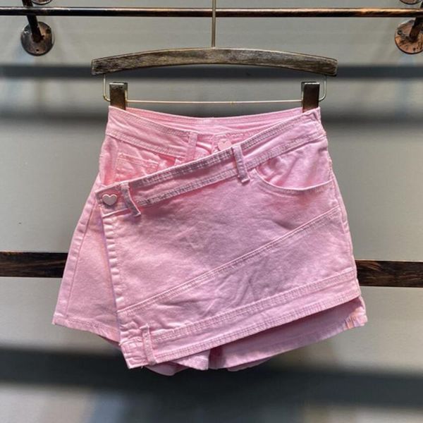 women's shorts denim women summer pink high waist a- line pantskirt slim fit wide leg pantalones cortos de mujer s1159, White;black
women's shorts denim women summer pink high waist a- line pantskirt slim fit wide leg pantalones cortos de mujer s1159, White;black
