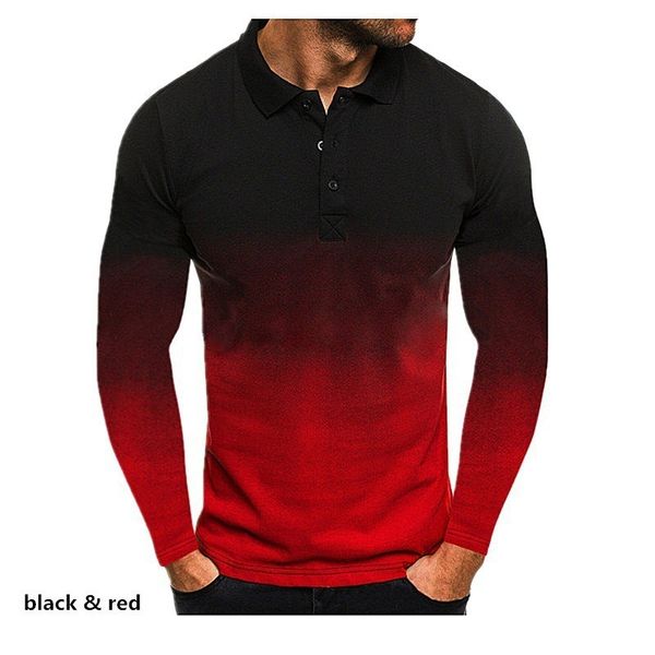 men's polo shirt casual sports t-shirt spring summer 3d printing gradient long sleeve, White;black
men's polo shirt casual sports t-shirt spring summer 3d printing gradient long sleeve, White;black