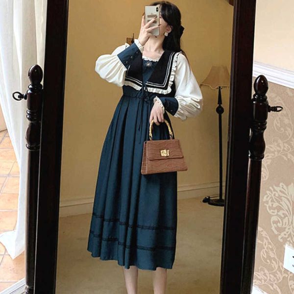 casual dresses french elegant vintage women retro female er sleeve spring kawaii korean 1i8i, Black;gray
casual dresses french elegant vintage women retro female er sleeve spring kawaii korean 1i8i, Black;gray