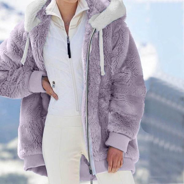 women's hoodies & sweatshirts winter jacket plush coat sweatershirt stitching pocket zipper warm artificial wool pockets outwear #40, Black
women's hoodies & sweatshirts winter jacket plush coat sweatershirt stitching pocket zipper warm artificial wool pockets outwear #40, Black