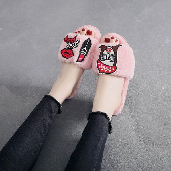 winter applique plush home slippers women fashion warm interior sliders woman furry cotton shoes house floor, Black
winter applique plush home slippers women fashion warm interior sliders woman furry cotton shoes house floor, Black