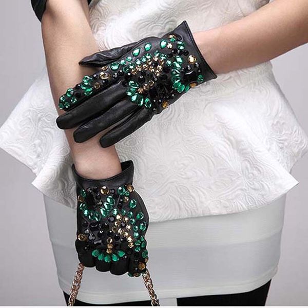 mittens femme women winter gloves colorful diamond real sheepskin gloves ladies black leather gloves o9ab, Blue;gray
mittens femme women winter gloves colorful diamond real sheepskin gloves ladies black leather gloves o9ab, Blue;gray