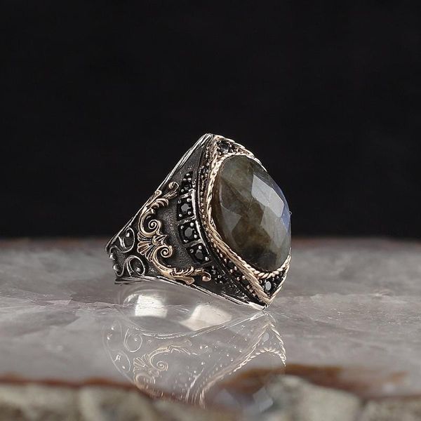 labradorite gemstone crescent 925 sterling silver men 's ring cluster rings, Golden;silver
labradorite gemstone crescent 925 sterling silver men 's ring cluster rings, Golden;silver