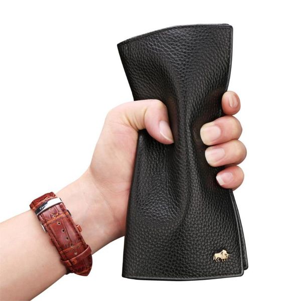 bison denim cowskin long purse for male wallet business casual men's thin soft genuine leather card holder coin wallets, Red;black
bison denim cowskin long purse for male wallet business casual men's thin soft genuine leather card holder coin wallets, Red;black
