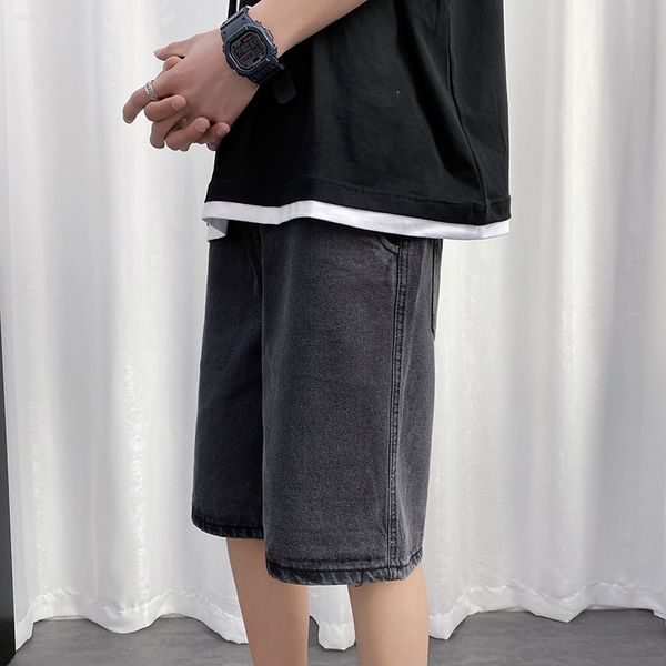 summer denim shorts mens fashion washed retro casual short jeans men streetwear wild loose straight denim five-point pants mens, Blue
summer denim shorts mens fashion washed retro casual short jeans men streetwear wild loose straight denim five-point pants mens, Blue