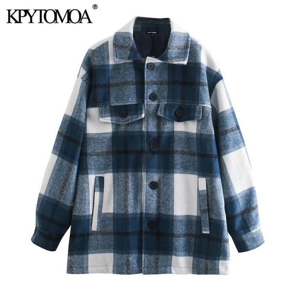 women 2021 fashion oversized check woolen jacket coat vintage long sleeve pockets female outerwear chic overshirt women's jackets, Black;brown
women 2021 fashion oversized check woolen jacket coat vintage long sleeve pockets female outerwear chic overshirt women's jackets, Black;brown