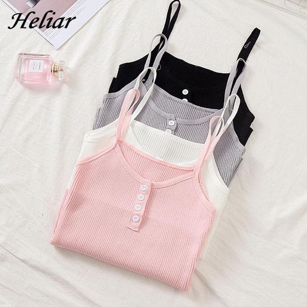 summer women spaghetti tank knitting buttons crop camisole female sleveless women's tanks & camis, White
summer women spaghetti tank knitting buttons crop camisole female sleveless women's tanks & camis, White