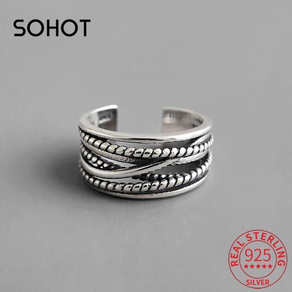 cluster rings so100% 925 sterling silver retro thai multi-layer winding twisted women charm ring authentic female party fine jewelry bijoux, Golden;silver
cluster rings so100% 925 sterling silver retro thai multi-layer winding twisted women charm ring authentic female party fine jewelry bijoux, Golden;silver