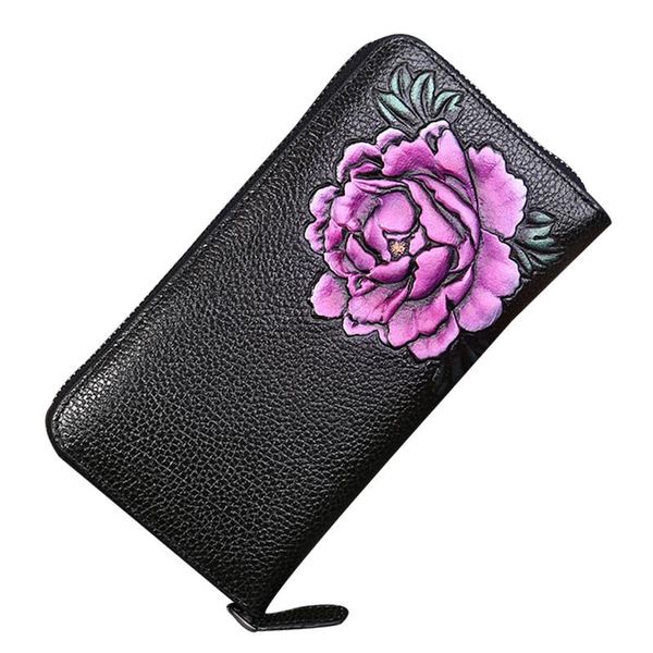 wallets genuine leather women long wallet national large capacity purse peony zipper clutch hand bag for gift card coin pocket, Red;black
wallets genuine leather women long wallet national large capacity purse peony zipper clutch hand bag for gift card coin pocket, Red;black