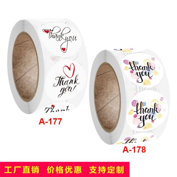 gift wrap 500 pcs/roll spot wholesale round sealing sticker thank you flower pattern baking label handmade crafts decoration
gift wrap 500 pcs/roll spot wholesale round sealing sticker thank you flower pattern baking label handmade crafts decoration