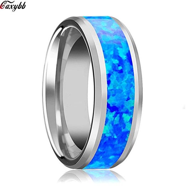 wedding rings luxury 8mm tungsten steel ring inlaid blue opal men's never faded engagement promise jewelry gift, Slivery;golden
wedding rings luxury 8mm tungsten steel ring inlaid blue opal men's never faded engagement promise jewelry gift, Slivery;golden