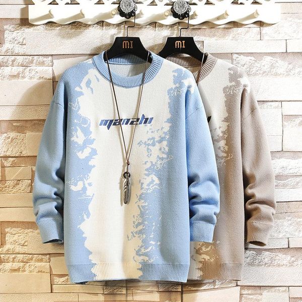 men's sweaters fashion o-neck sweater patchwork print hip hop streetwear pull oversized 7xl 6xl 2021 pullover for autumn spring, White;black
men's sweaters fashion o-neck sweater patchwork print hip hop streetwear pull oversized 7xl 6xl 2021 pullover for autumn spring, White;black