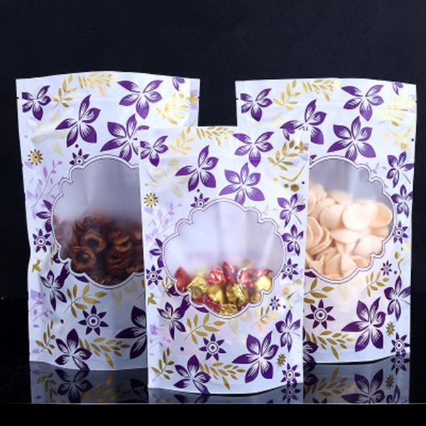 storage bags 1000pcs purple printing plastic pouches stand up food package bag with clear window tear notch self sealing
storage bags 1000pcs purple printing plastic pouches stand up food package bag with clear window tear notch self sealing
