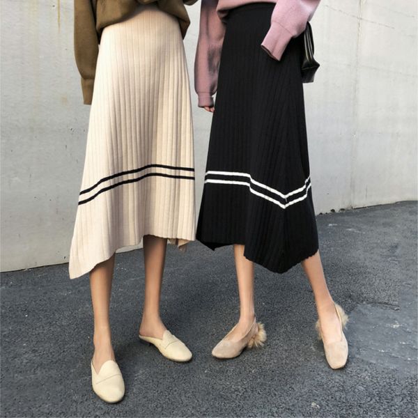 skirts knitted striped warm women's mid-calf skirt high waist female winter spring korean chic elegant lady bottom iqa3, Black
skirts knitted striped warm women's mid-calf skirt high waist female winter spring korean chic elegant lady bottom iqa3, Black