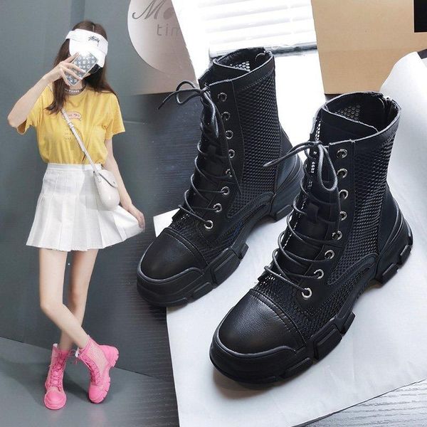 dress shoes net yarn boots female 2021 summer thin section breathable hollow sandals spring and wild short z844, Black
dress shoes net yarn boots female 2021 summer thin section breathable hollow sandals spring and wild short z844, Black