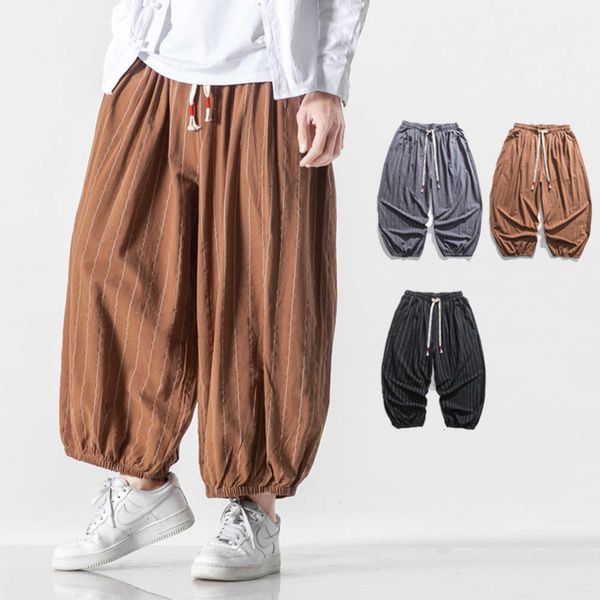 men's pants 2021 neutral straight cotton hemp bloomers chinese style loose large striped casual cn15, Black
men's pants 2021 neutral straight cotton hemp bloomers chinese style loose large striped casual cn15, Black