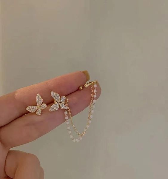 dangle & chandelier 2021 fashion butterfly earbone clip earrings women's elegant retro temperament ear stud double hole jewelry, Silver
dangle & chandelier 2021 fashion butterfly earbone clip earrings women's elegant retro temperament ear stud double hole jewelry, Silver