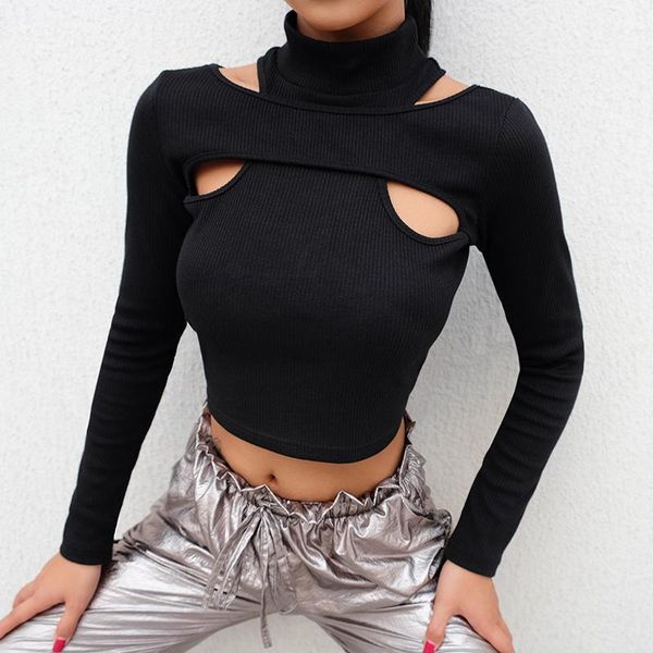 women's t-shirt harajuku turtleneck long sleeve tshirt women basic black woman hollow out crop tees slim streetwear clothes, White
women's t-shirt harajuku turtleneck long sleeve tshirt women basic black woman hollow out crop tees slim streetwear clothes, White