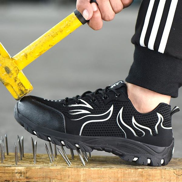boots men's safety shoes anti-puncture and anti-smash construction work outdoor protective industrial summer breathable, Black
boots men's safety shoes anti-puncture and anti-smash construction work outdoor protective industrial summer breathable, Black